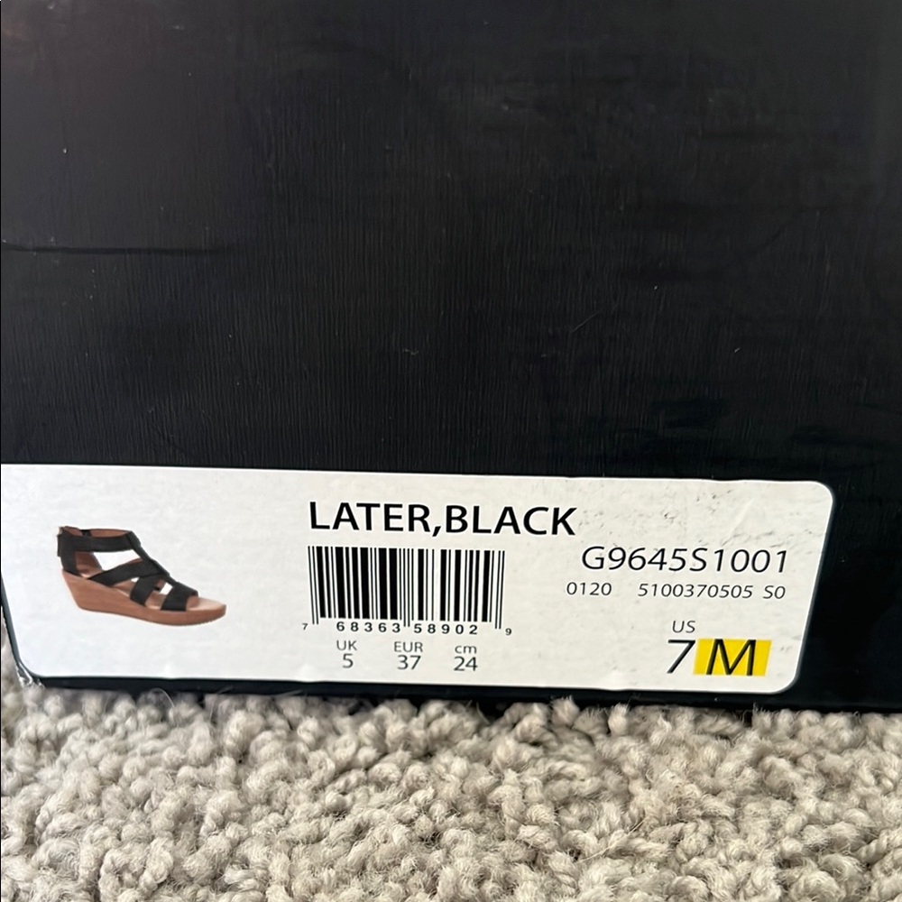 Dr. Scholl's Black Strappy Wedge Sandals - Picture 4 of 4